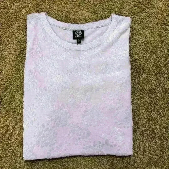 Bobeau Lavender Textured Floral Short Sleeve Top - XL, Preloved, Great Condition - Picture 9 of 9
